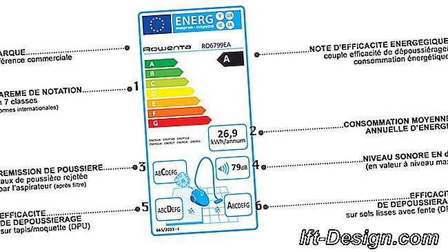 Lời khuyên của chúng tôi để biết cách đọc nhãn năng lượng của máy hút bụi: nhãn