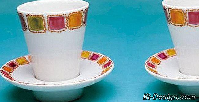 Porcelán dekorációk: egoista csésze és kis négyzetek