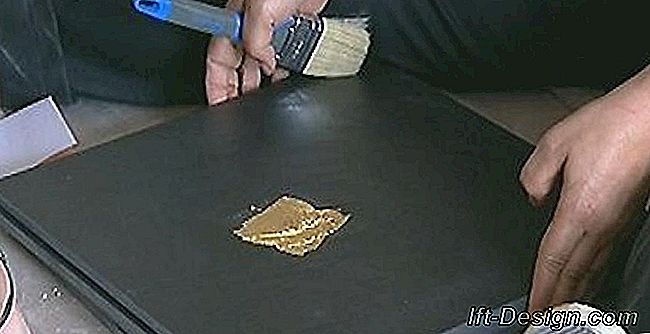 Crie uma mesa com folha de ouro