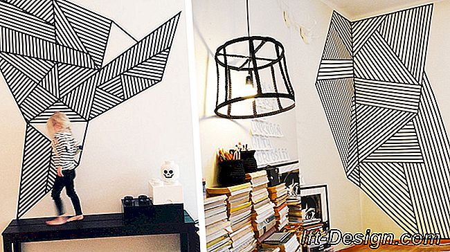 DIY: 8 idėjos, skirtos sienų dekoravimui su užklijuota juosta: sienas