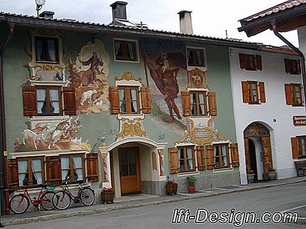 Die Trompe l'oeil verführt das Haus