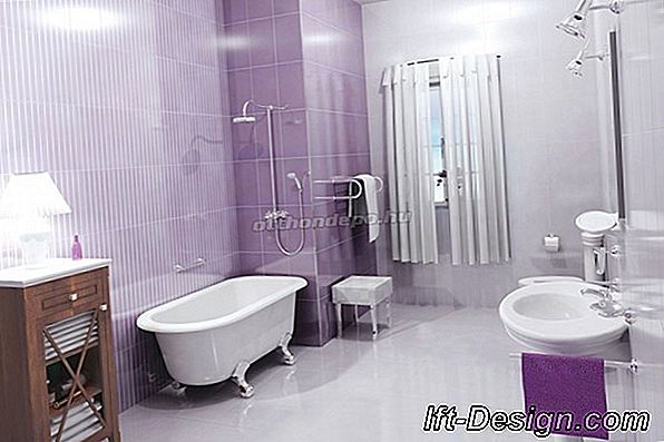 Milyen fürdőszobai csempe lila bútorokkal?