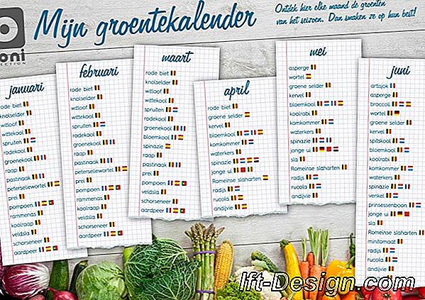 Kalender van seizoensgebonden groenten en fruit: augustus