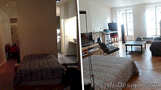 Antes / después: convertir un estudio en dos habitaciones.: estudio